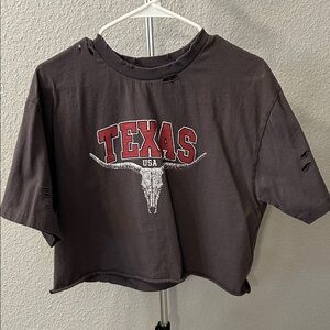 Texas Graphic Cropped T-Shirt